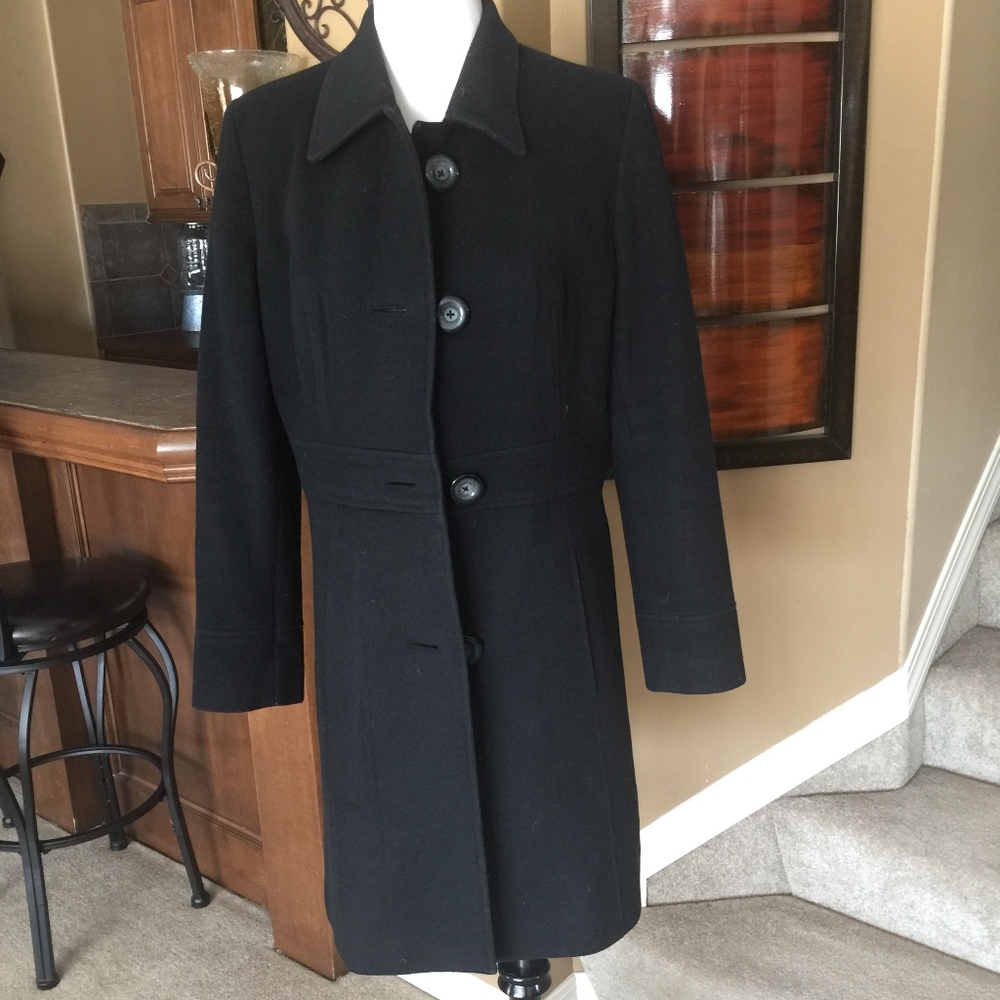 Long Black Wool Coat